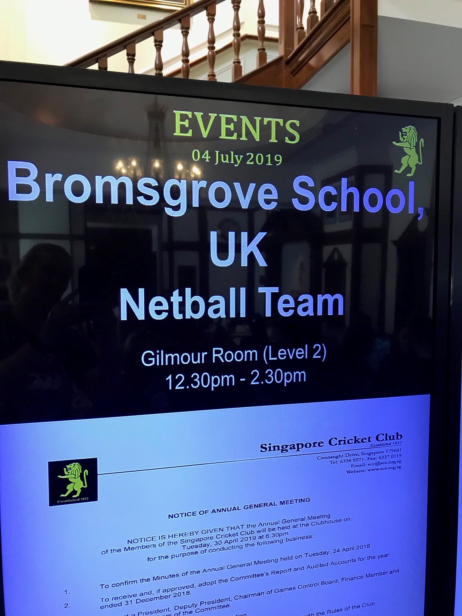 Netball Tour to Singapore & Australia - July 2019